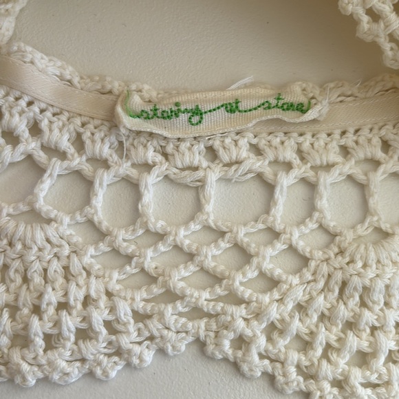 Anthropologie Staring at Stars crochet knit top XS/S - Picture 3 of 5